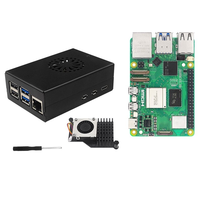 Raspberry Pi 5 8Gb Board - T23C, kit de démarrage Irasptek pour